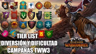 TIERLIST DIVERSIÓN Y DIFICULTAD CAMPAÑAS TOTAL WAR WARHAMMER 3 (DIRECTO RESUBIDO)