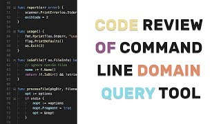 Code review of command line domain query tool