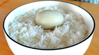 I never steam leftover rice twice, add 1 egg