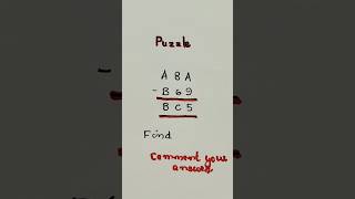 Puzzle #maths#mathshorts #trending #braintester #youtubeshortsfeed2024