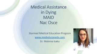NAC OSCE Medical Assistance in Dying- STARMED best NAC OSCE course in Canada www.mededucanada.com