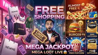 Newme FREE Shopping | Dominos Free Pizza | Toing Rs.9 Burger | Pvr Free Popcorn | FREE Giftcards