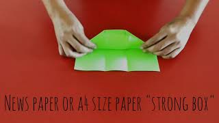 Newspaper or A4 Size paper "STRONG BOX" | Easy DIYs | Useful ORIGAMI
