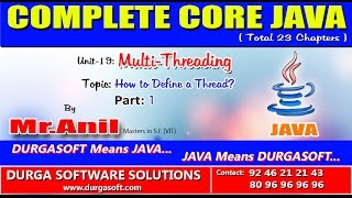 Core Java-Multi-Threading-How to Define a Thread? || Part 1