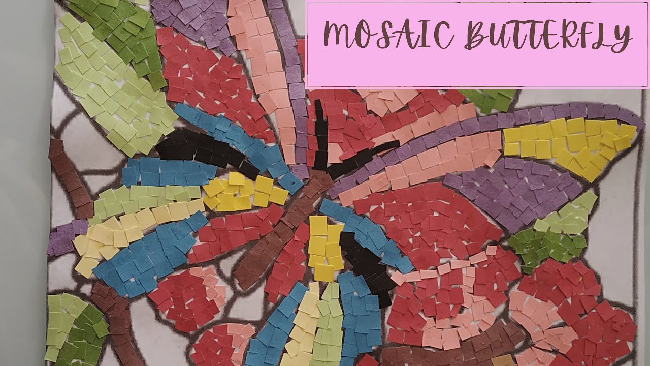 Paper Mosaic Art| Butterfly Mosaic|Easy Way Mosaic#mosaicart #mosaic ...