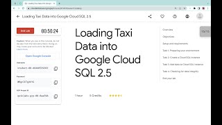 Loading Taxi Data into Google Cloud SQL 2.5 || #qwiklabs || #coursera
