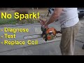 Chainsaw Won't Start - No Spark - How to DIAGNOSE , TEST & INSTALL an IGNITION COIL