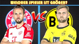 Welcher Spieler ist größer? (FC Bayern - BVB) 👀⚽️ Fußball Quiz 2024