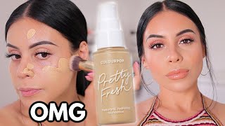 NEW COLOURPOP PRETTY FRESH FOUNDATION: Review \u0026 Wear Test....Ehhh is it worth it?