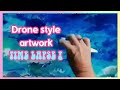 Drone style beach art #Shorts