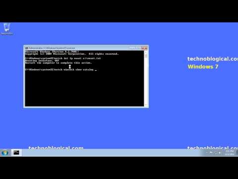 Windows 7: reset tcp/ip and winsock Windows 7: reset tcp/ip and winsock