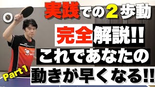 【卓球】２歩動のフットワーク、実践ではどこで使うの？みんな、ちゃんと動けてる？Part１日本代表も指導する卓球の問題解決のプロが徹底解説！