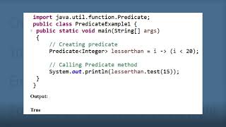 Computer Engineering and Science: Java - Predicate explain and example. Functional Interface. Part 1