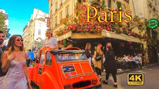 🇨🇵Paris France, Paris Walking tour Around Saint Germain des Prés, Quartier Saint-Michel [4K UHD ]