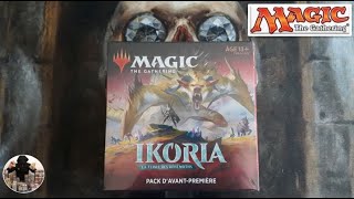 I open the Ikoria Land of Behemoths preview pack from Magic The Gathering