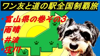 富山県の巻その3　びびりワンコと「道の駅」全国制覇達成を目指す旅チャンネル 現在514件達済　 　　①雨晴②井波③庄川、ミニチュアシュナウザー5才の女の子同伴