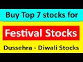 Invest now in Top 5 Festival stocks | High return in festival season | Best stocks to buy now