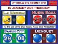 stl 2nd draw 3pm result stl la union nueva ecija baguio benguet 02 january 2025 thursday