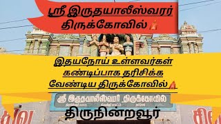 இதயநோய் உள்ளவர்கள் கண்டிப்பாக தரிசிக்க வேண்டிய திருத்தலம்🛕 திருநின்றவூர் ஶ்ரீ இருதயாலீஸ்வரர் கோவில்🚩