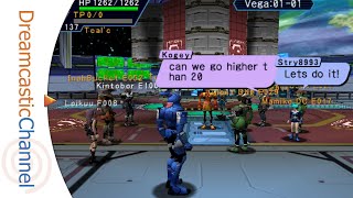 Full Phantasy Star Online Lobby in 2023! | Breaking a Dreamcast Now Record