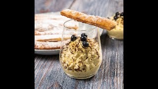 Mascarpone Mousse with Pastry Strips