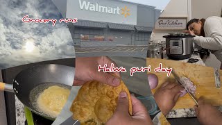 Halwa puri | a normal day in our life | chef husband | my Usa 🇺🇸 diaries |