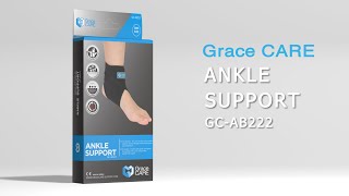 Grace CARE 竹炭護踝 穿戴方式 GC-AB222 Ankle Brace Support