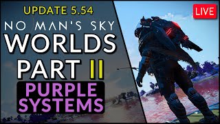 No Man's Sky Worlds - Purple System Hunting \u0026 Fishing With Viewers!