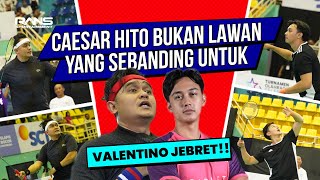 CAESAR HITO TERTUNDUK DI HADAPAN JUARA BERTAHAN BADMIMTON, VALENTINO JEBRET!!