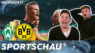 Highlights Werder Bremen - Borussia Dortmund mit Manu Thiele und ViscaBarca | DFB-Pokal | Sportschau