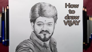 Vijay Sketch Drawing - Free Wallpaper HD Collection