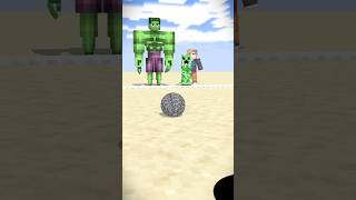 HELP Creeper Shoot Bedrock Ball For Cute Girl VS MrBeast and Hulk #anime #happy #trending