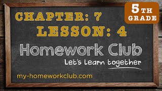 Homework Help Common Core Math Grade 5 Chapter 7 Lesson 4 - part 1