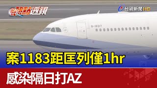 防火牆差一步！案1183距匡列僅1hr 感染隔日打AZ