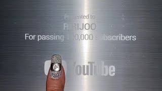 (ENG)저는 실버버튼이 3개 입니다만....세계 최초 실버버튼네일 silver play button nails 🌏