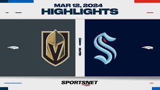 NHL Highlights | Golden Knights vs. Kraken - March 12, 2024