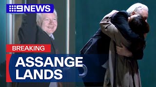 Julian Assange arrives back in Australia | 9 News Australia