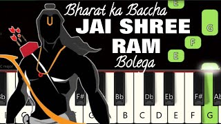 Bharat Ka Baccha JAI SHREE RAM Bolega 🙏 | Piano tutorial | Piano Notes | Piano Online #pianotimepass
