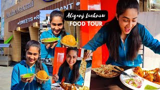 Aliganj Lucknow Food Tour Part-1🤩😋| Mahalakshmi|Thoda aur Kitchen|Lucknow food  ‎@Kavita Kaparwan 