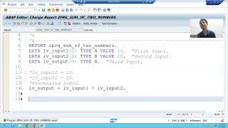 10 - ABAP Programming - First Basic Program Part2