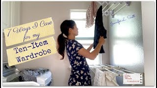 7 Ways I Care for my Ten-Item Capsule Wardrobe | Laundry Tips