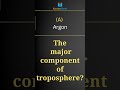 What is the major component of troposphere?