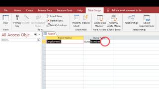 Microsoft Access Tutorial 1 - Create Table (easy)
