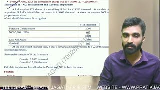 illustration 11 - NCI Measurement and Goodwill Impairment | Ind As 36 | Impairment of Assets