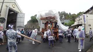 曳き回しスタート地点に山車を移動！　上宿ハンマ新調試し曳き回し 千葉県香取市佐原にて　2022年4月29日　00022