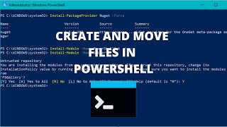 create move files in PowerShell