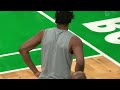 joel embiid rolls ankle on security and falls into front row during pregame warmups