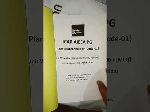 ICAR PG Plant Biotechnology Books with Mcq #icar #icarpg #icarexamdate #icar_crash_course