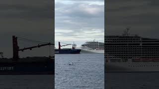MSC Fantasia auslaufend Kiel nach Kopenhagen. #cruise #cruiseship #kielerförde #msc #sea #balticsea