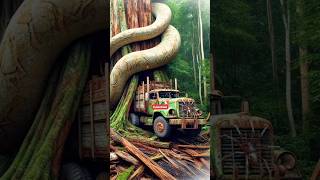 Nature Exploration | Travel Discovery | Python vs Timber truck #shorts #memes #wildlife